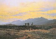 Klosterruine Eldena und Riesengebirge Caspar David Friedrich